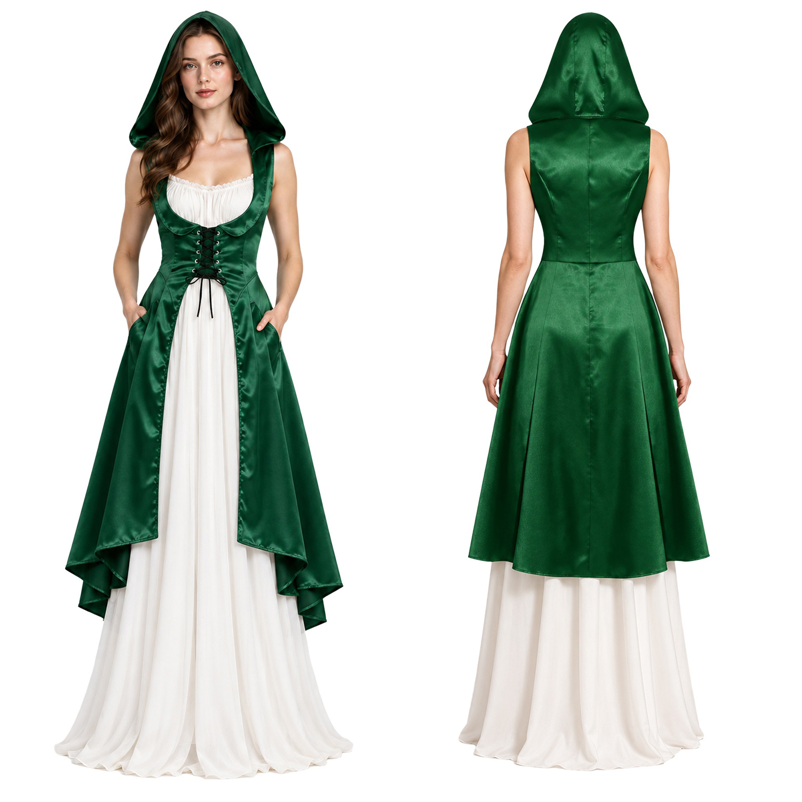 Medieval Renaissance Dress Women - Damska sukienka w stylu średniowiecznym, renesansowym