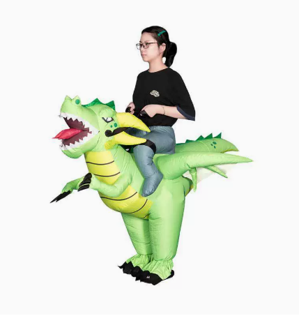 Inflatable Dinosaur Costume Adult - 1 szt. Nadmuchiwany kostium jeźdźca smoka