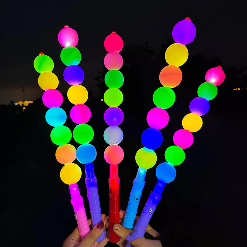 Glow In The Dark Party Glasses - 1 szt. LED-owa, świecąca, kolorowa laska