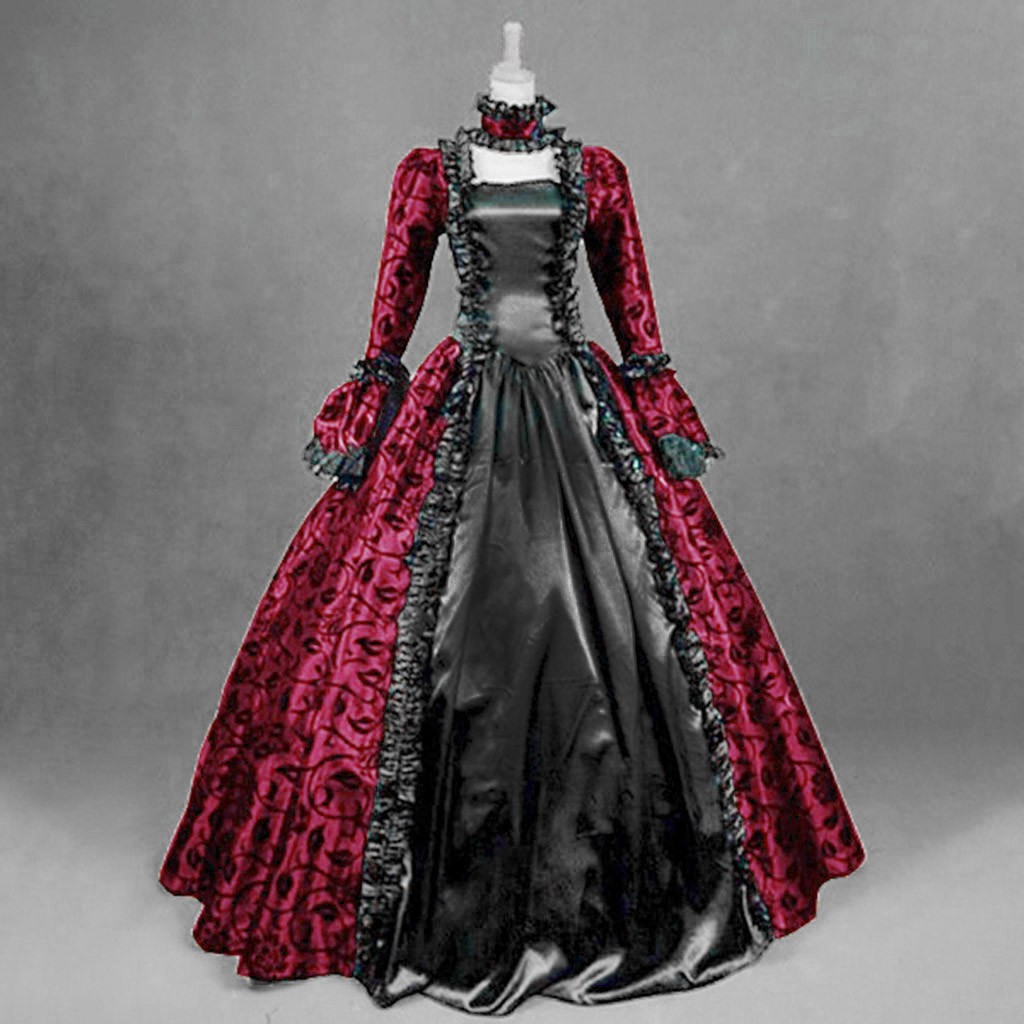 Medieval Renaissance Dress Women - Damska Sukienka Vintage Ekskluzywna Gotycka Retro