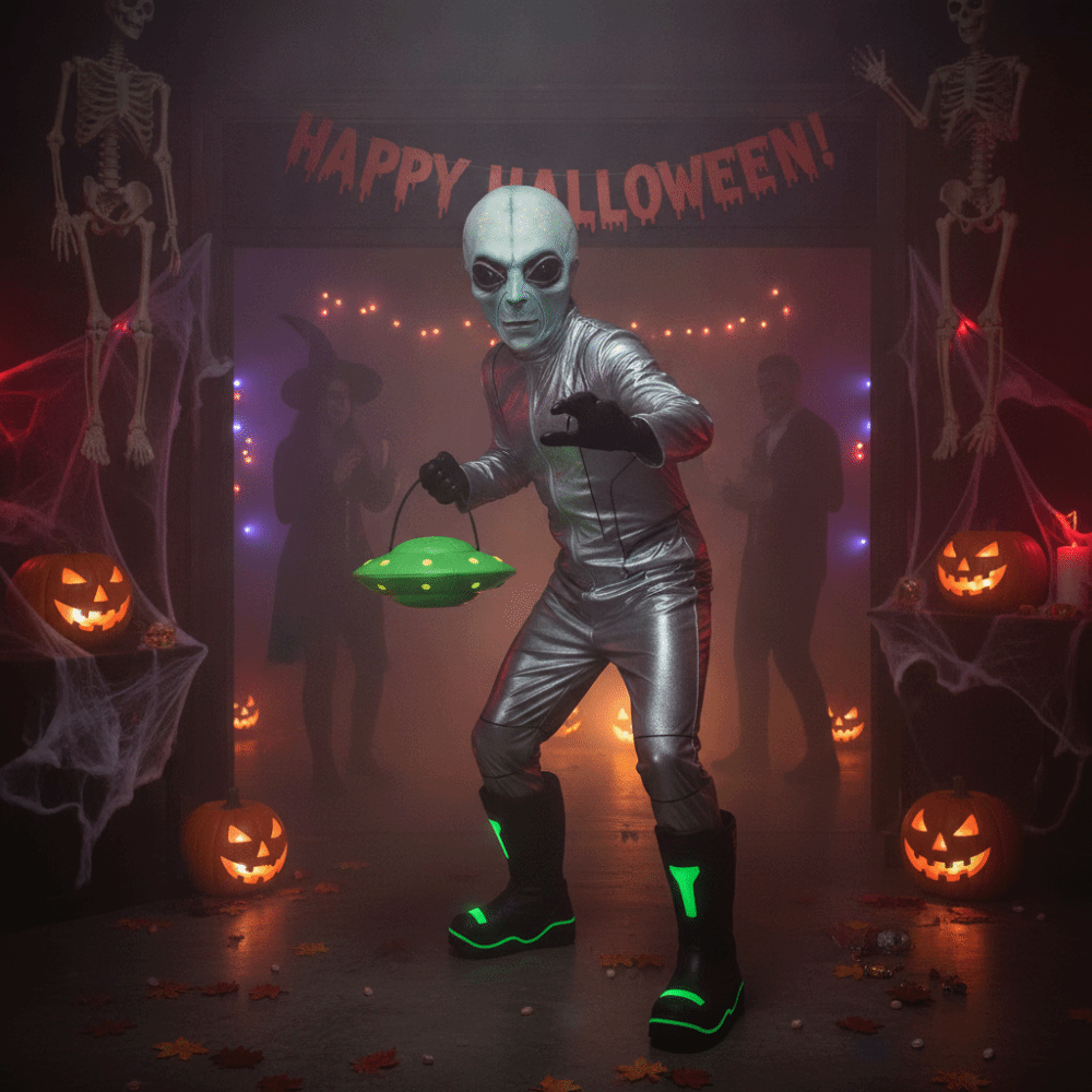 Latex Alien Mask Realistic - Maska obcej z lateksu, zielona maska