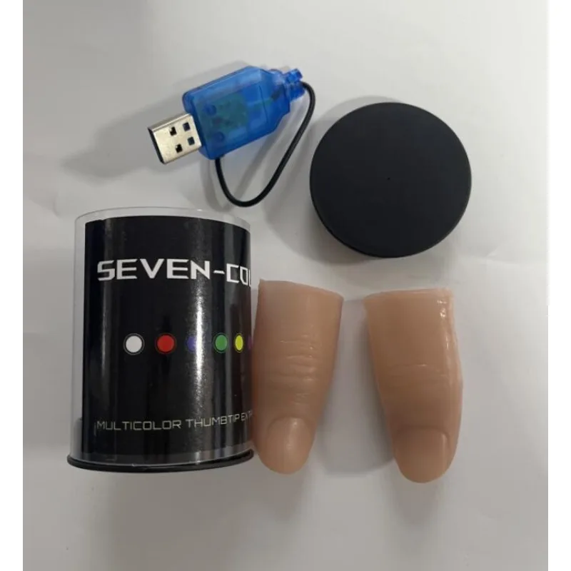 Siedem Kolorów LED Światło Kci – Thumb Tip Magic Trick Set recenzja i cena