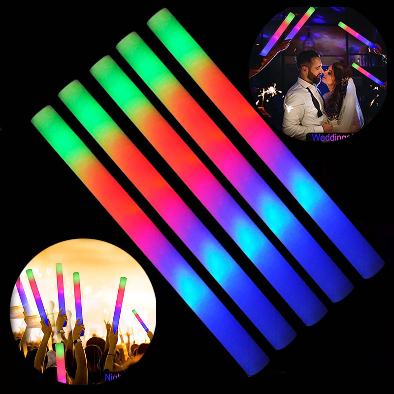 30/60szt LED Glow Foam Stick M – Flashing Led Foam Sticks Party recenzja i cena
