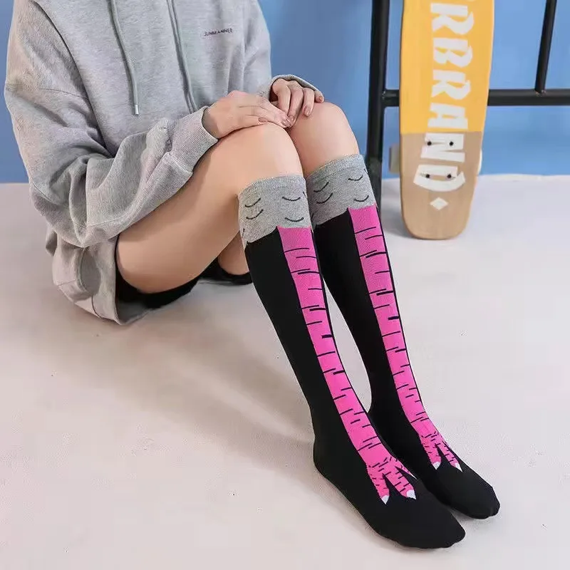 Śmieszne podkolanówki z nadruk – Funny Chicken Leg Socks recenzja i cena