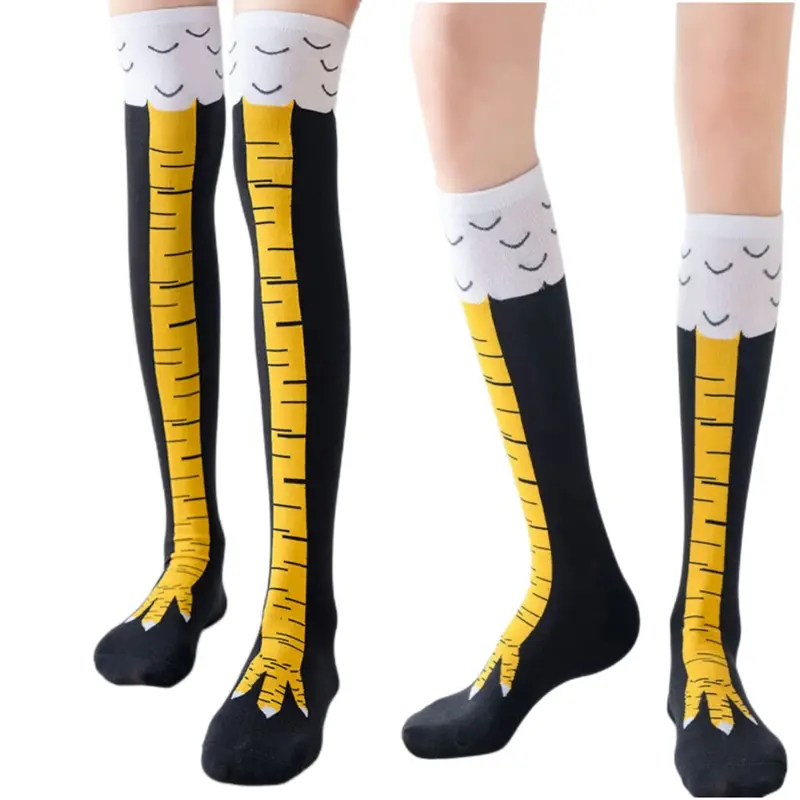1/2/4 Pary Damskie Podkolanówk – Funny Chicken Leg Socks recenzja i cena