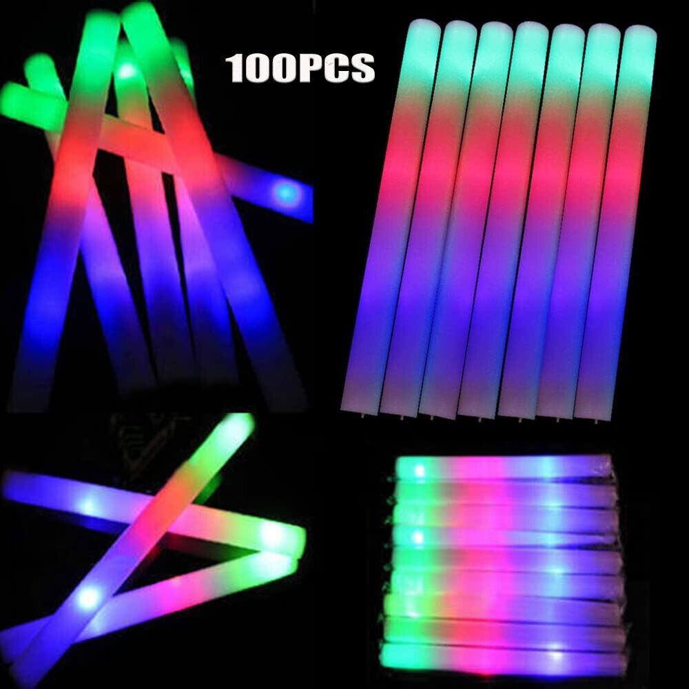 Świecące pałeczki hurtowo, 100 – Flashing Led Foam Sticks Party recenzja i cena