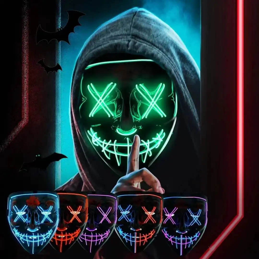 Bezprzewodowa straszna świecąc – Led Purge Mask Halloween recenzja i cena