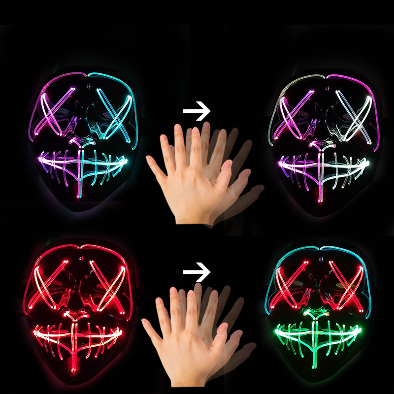 Maska LED sterowana gestami, ś – Led Purge Mask Halloween recenzja i cena