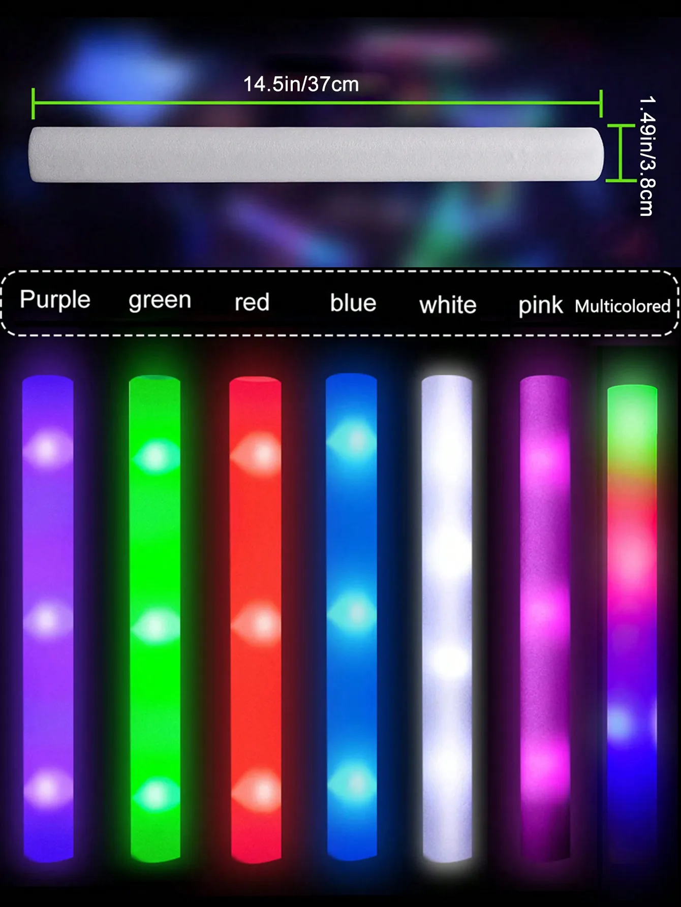 20/30 szt. LED Piankowe Pałecz – Flashing Led Foam Sticks Party recenzja i cena