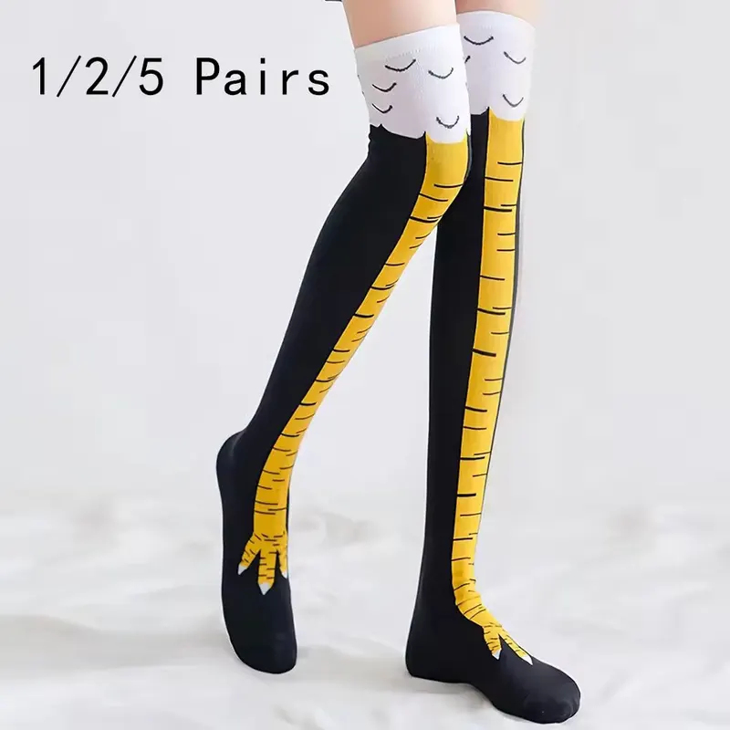 1/5/15 Par Damskich Podkolanów – Funny Chicken Leg Socks recenzja i cena