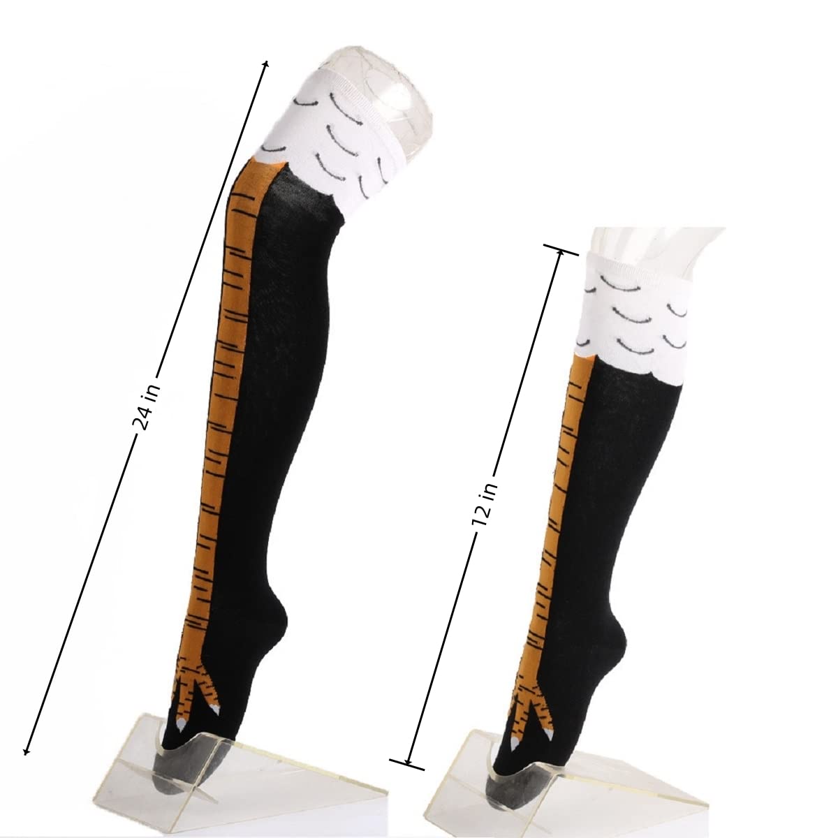 1/2 pary damskich podkolanówek – Funny Chicken Leg Socks recenzja i cena