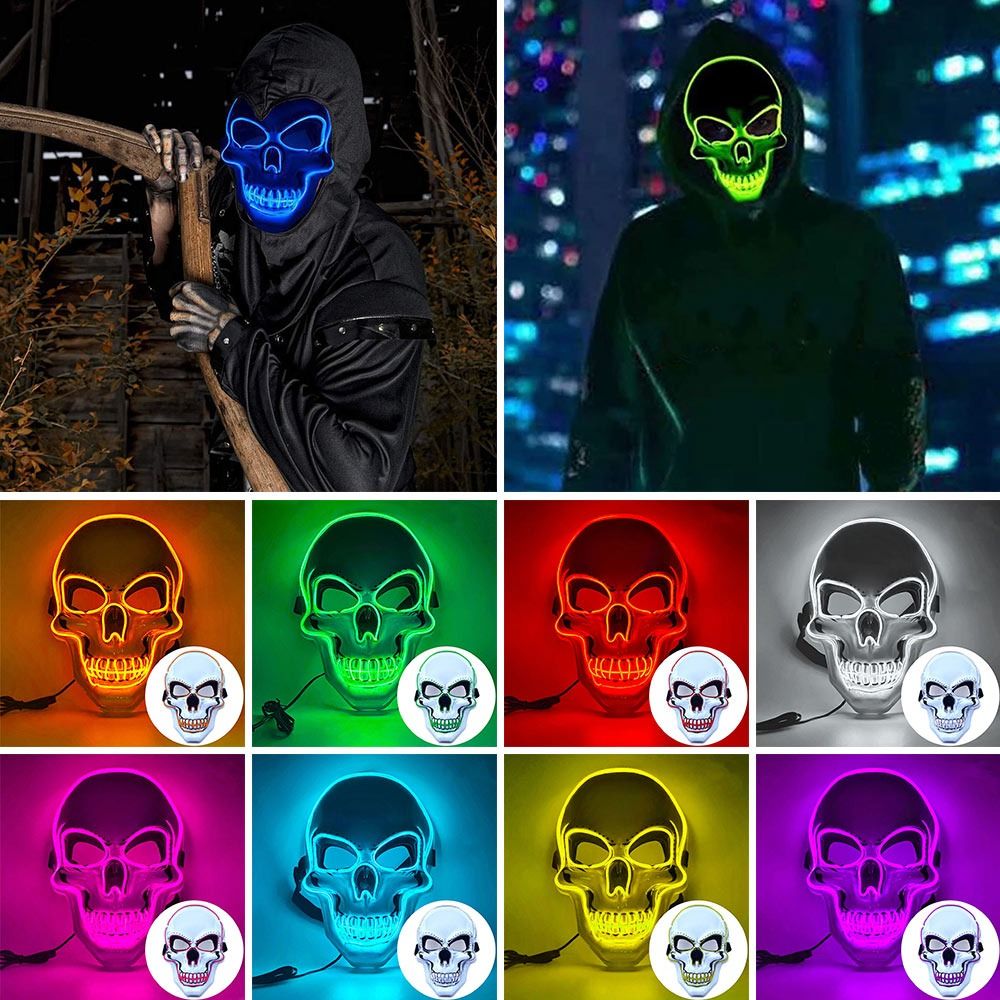 Maska czaszki LED na Halloween – Led Purge Mask Halloween recenzja i cena