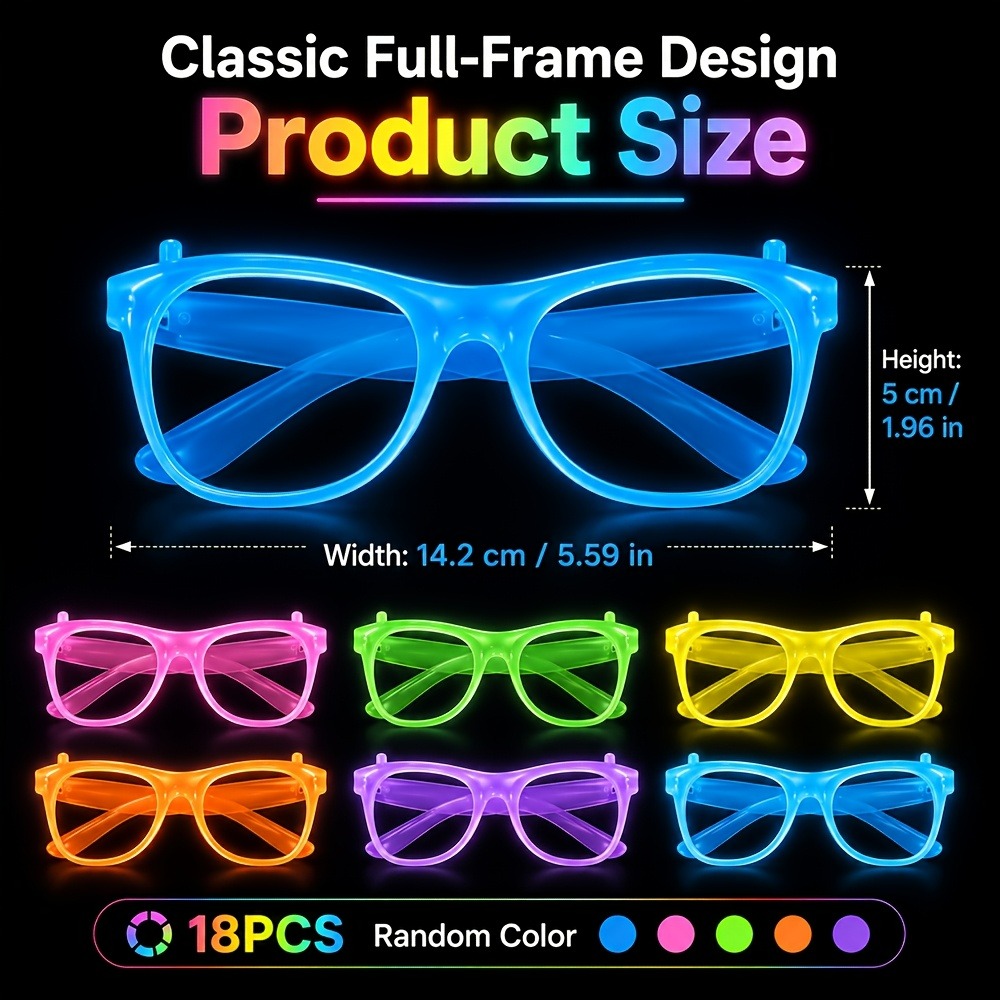5/12 Par Okularów Imprezowych  – Glow In The Dark Party Glasses recenzja i cena