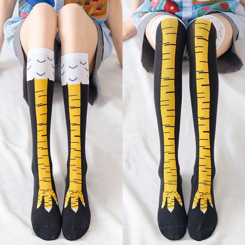 Zabawne skarpetki za kolano z  – Funny Chicken Leg Socks recenzja i cena