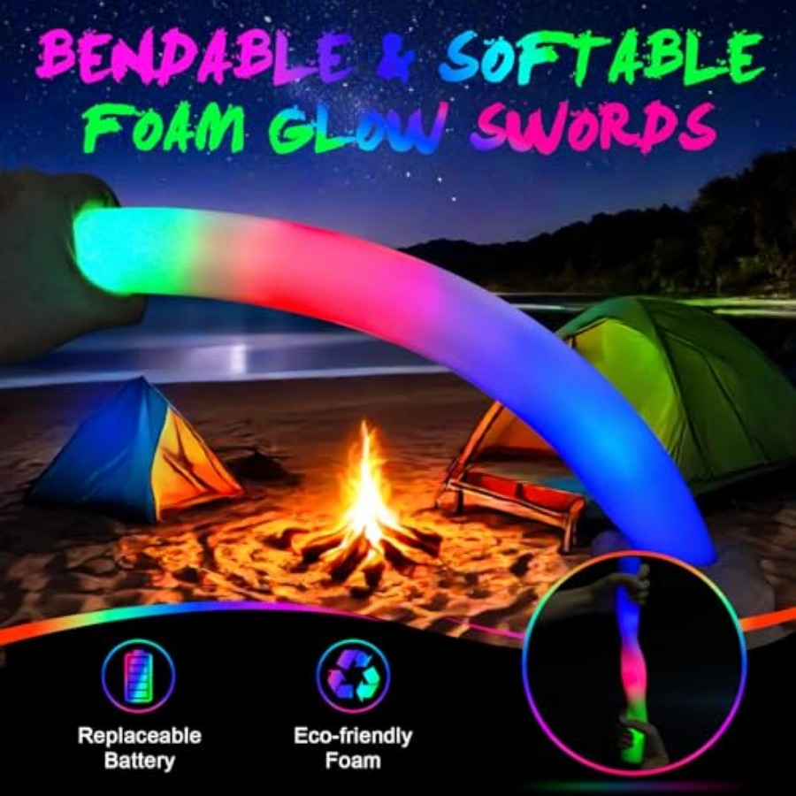 Pakiet piankowych pałeczek świ – Flashing Led Foam Sticks Party recenzja i cena