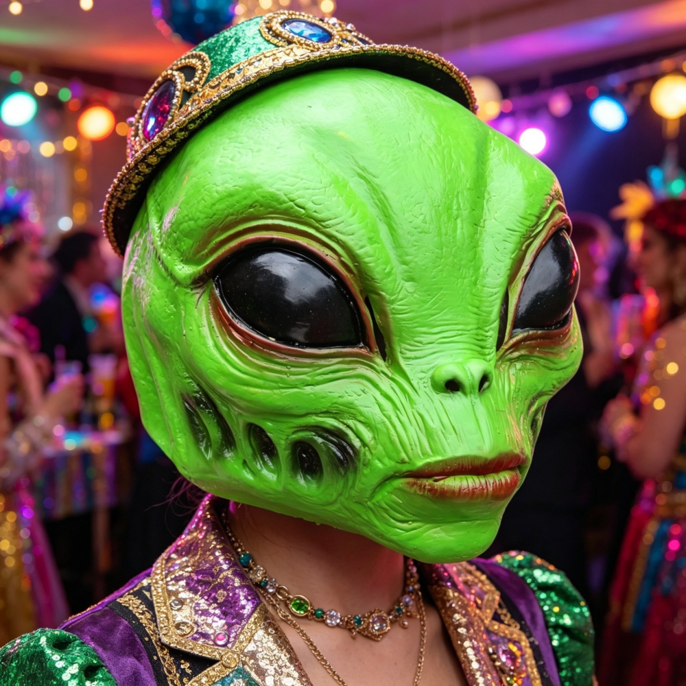 Maska Obcego na Halloween, Kos – Latex Alien Mask Realistic recenzja i cena