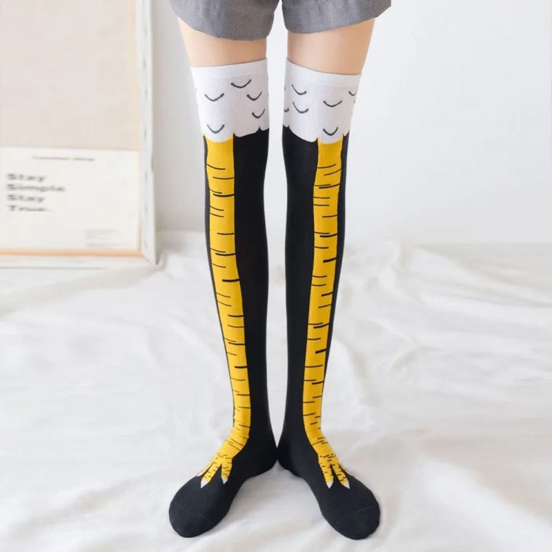 Długie skarpetki damskie za ko – Funny Chicken Leg Socks recenzja i cena